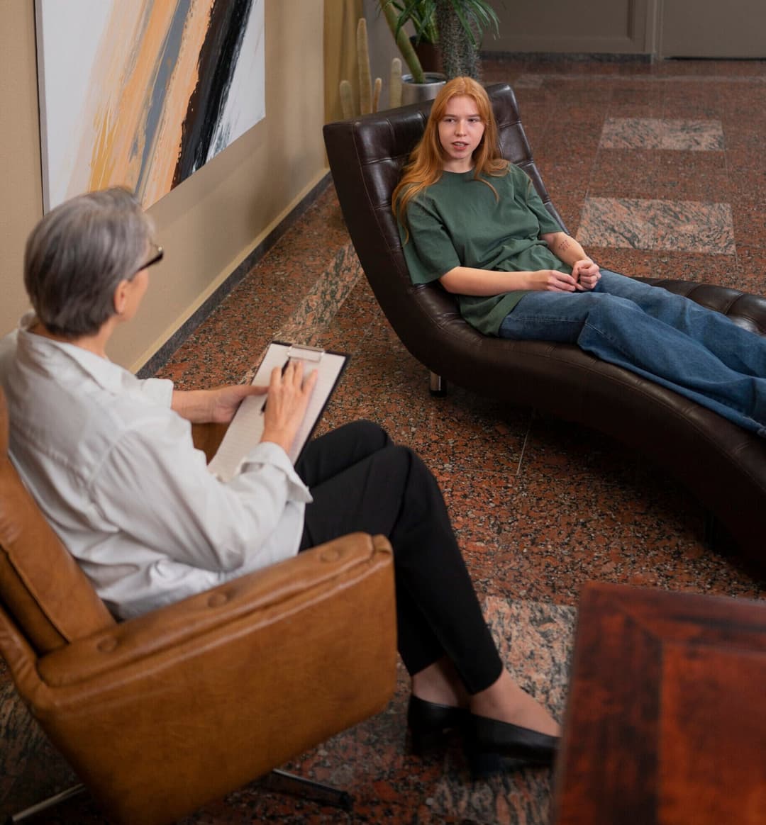 Young person in a therapy session