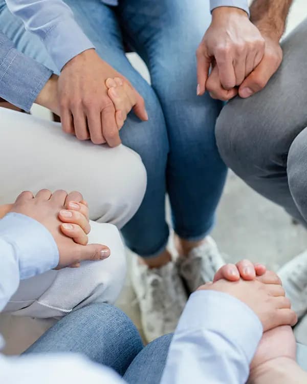 Therapist facilitating a group session